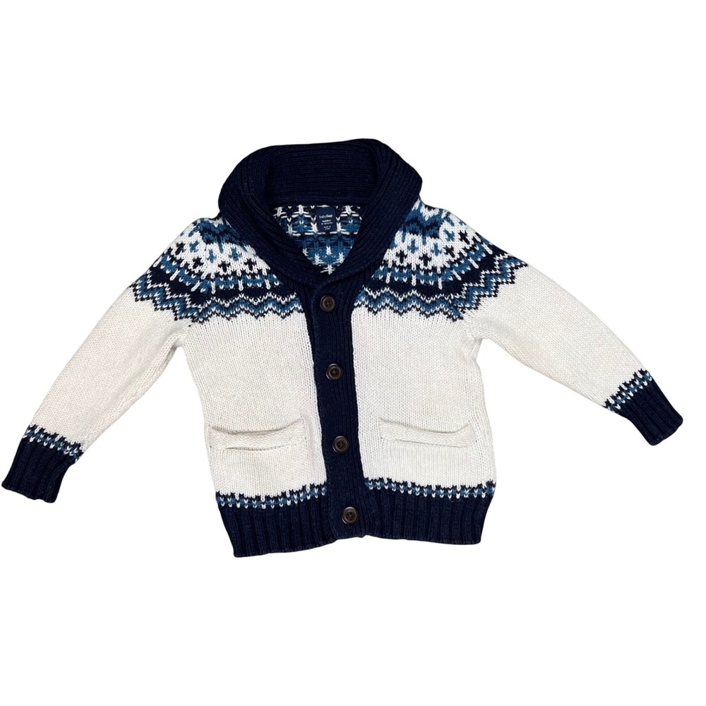 babyGap Toddler Fair Isle Shawl Collar Cardigan Sweater 12-18 Months 168231